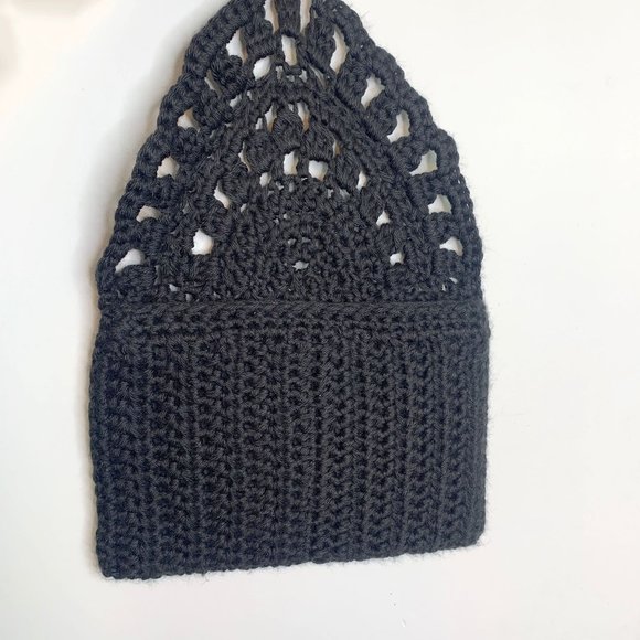 DS Vintage Black Boho Festival Crochet Clutch Bag‎ OS - Picture 2 of 5